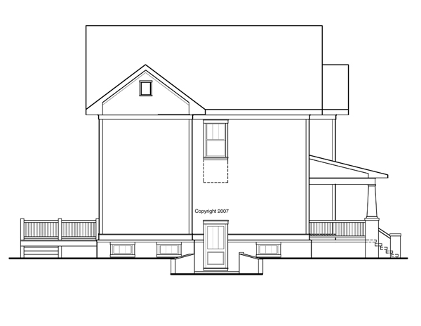 Left Elevation image of GATSBY House Plan